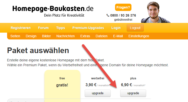 Website upgraden - Eigene Domain buchen